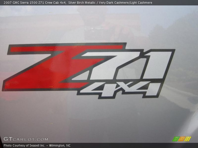 Silver Birch Metallic / Very Dark Cashmere/Light Cashmere 2007 GMC Sierra 1500 Z71 Crew Cab 4x4