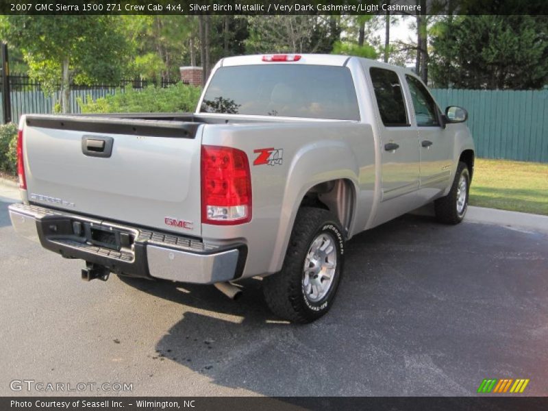 Silver Birch Metallic / Very Dark Cashmere/Light Cashmere 2007 GMC Sierra 1500 Z71 Crew Cab 4x4