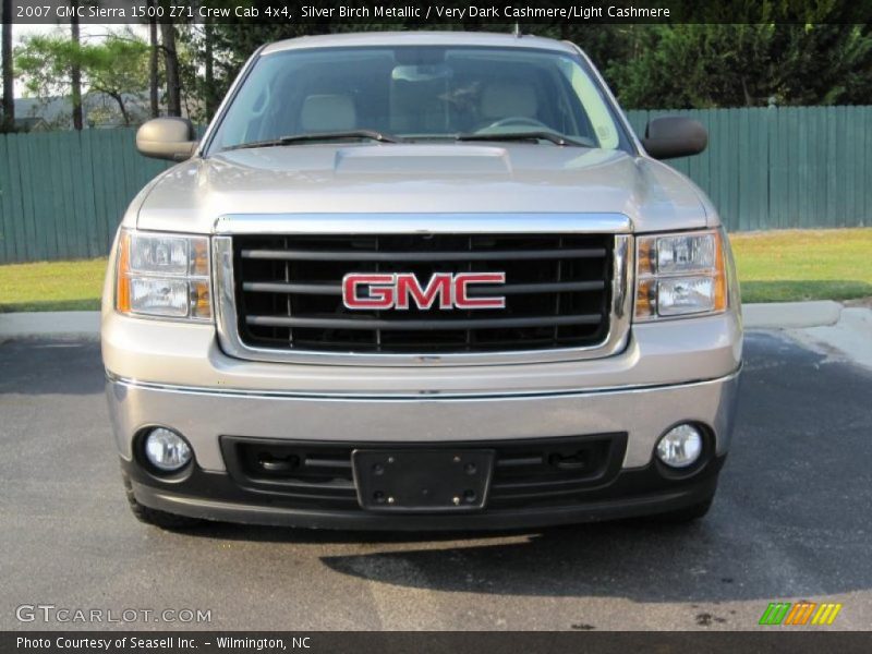 Silver Birch Metallic / Very Dark Cashmere/Light Cashmere 2007 GMC Sierra 1500 Z71 Crew Cab 4x4