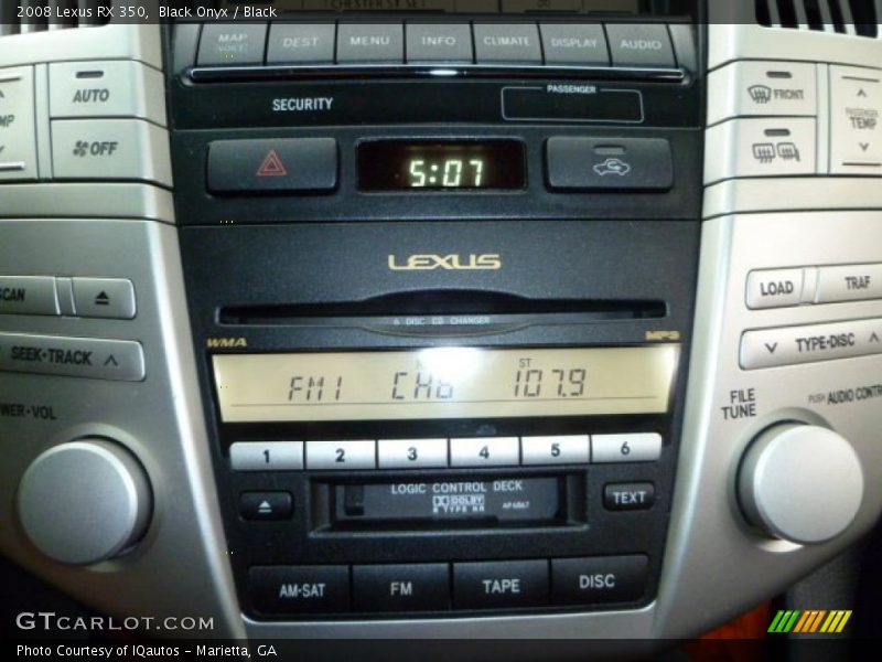 Black Onyx / Black 2008 Lexus RX 350