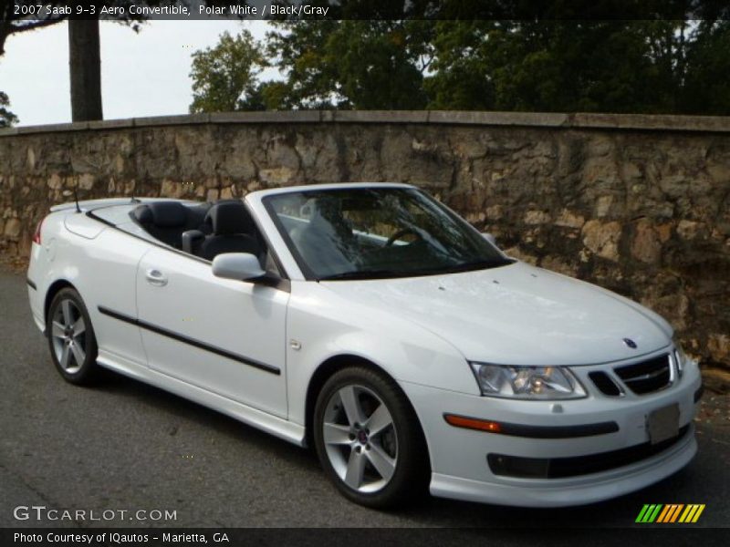 Polar White / Black/Gray 2007 Saab 9-3 Aero Convertible