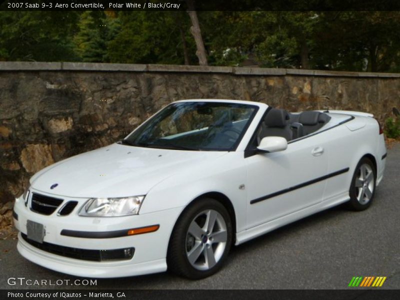Polar White / Black/Gray 2007 Saab 9-3 Aero Convertible