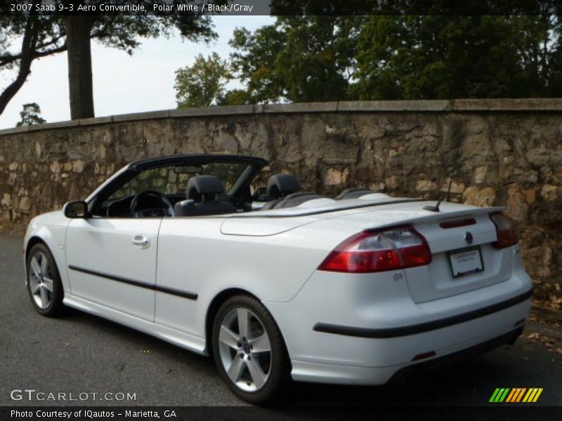 Polar White / Black/Gray 2007 Saab 9-3 Aero Convertible