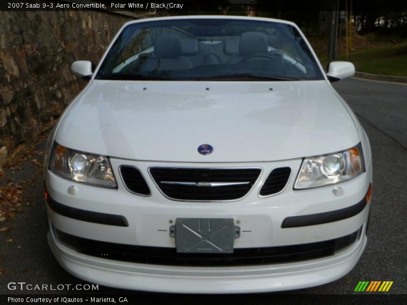 Polar White / Black/Gray 2007 Saab 9-3 Aero Convertible