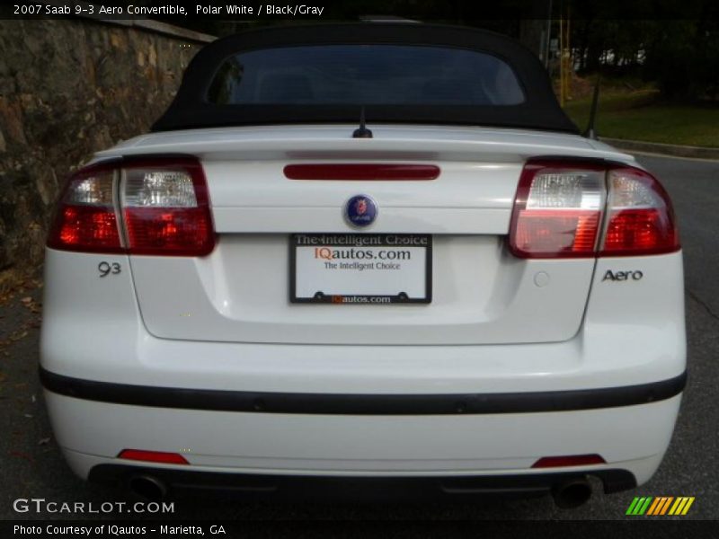 Polar White / Black/Gray 2007 Saab 9-3 Aero Convertible