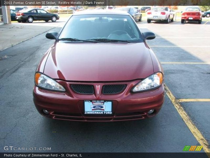 Redfire Metallic / Dark Pewter 2003 Pontiac Grand Am SE Sedan