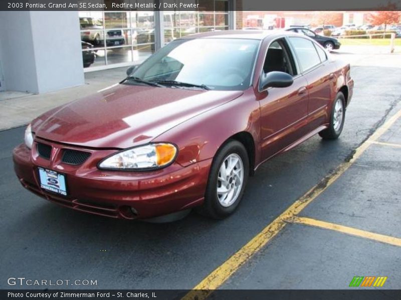 Redfire Metallic / Dark Pewter 2003 Pontiac Grand Am SE Sedan