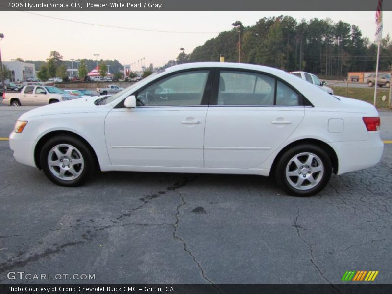 Powder White Pearl / Gray 2006 Hyundai Sonata GLS