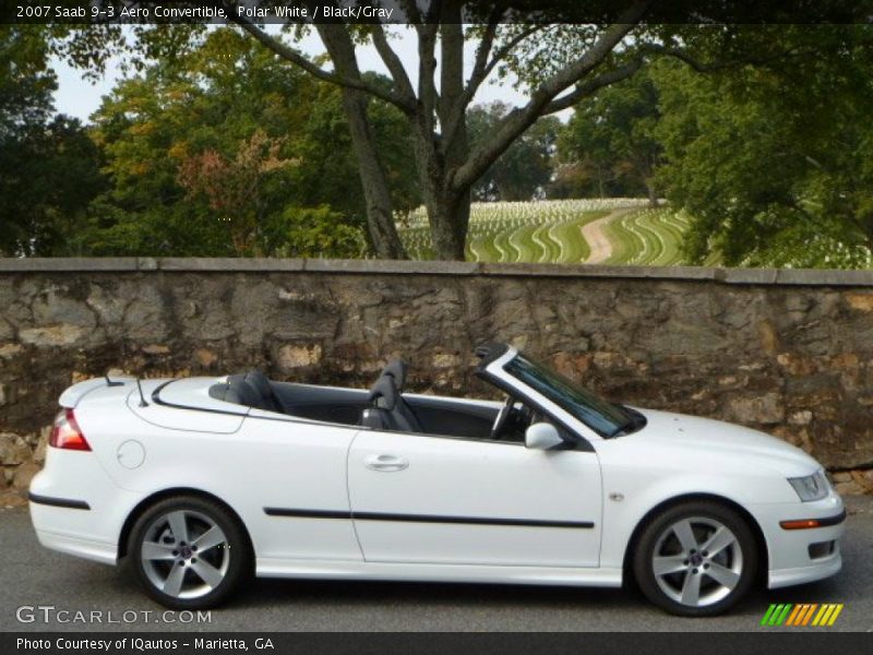Polar White / Black/Gray 2007 Saab 9-3 Aero Convertible