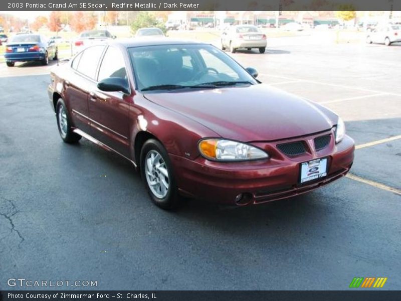 Redfire Metallic / Dark Pewter 2003 Pontiac Grand Am SE Sedan