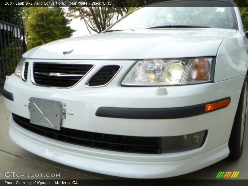 Polar White / Black/Gray 2007 Saab 9-3 Aero Convertible