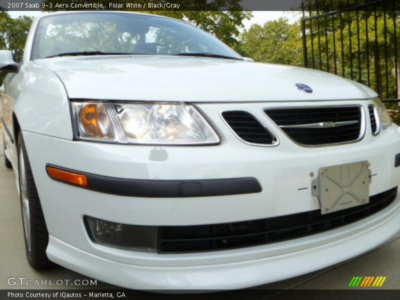 Polar White / Black/Gray 2007 Saab 9-3 Aero Convertible