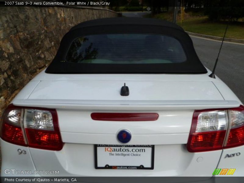 Polar White / Black/Gray 2007 Saab 9-3 Aero Convertible