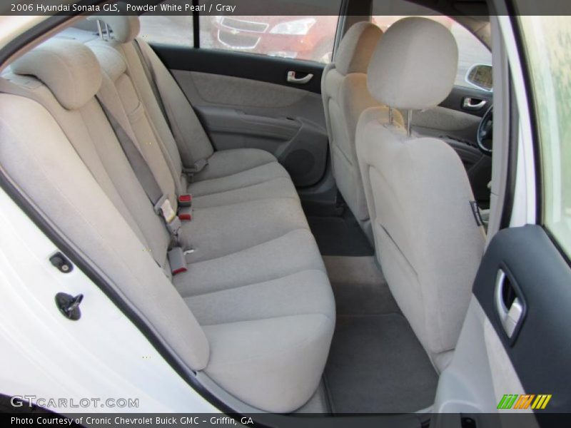 Powder White Pearl / Gray 2006 Hyundai Sonata GLS