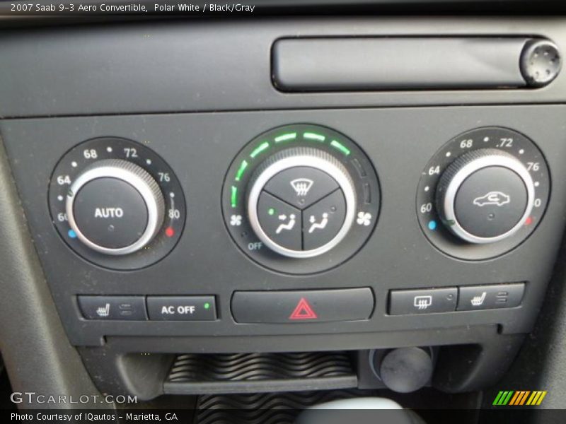Controls of 2007 9-3 Aero Convertible