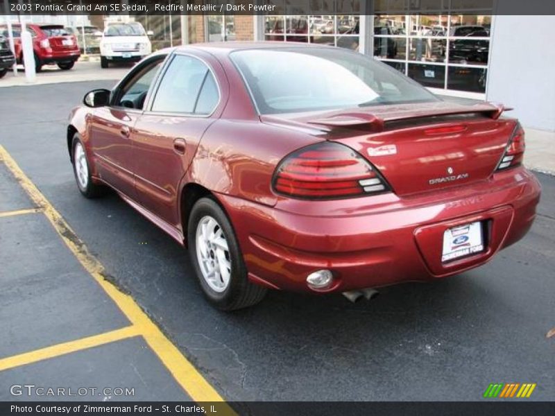 Redfire Metallic / Dark Pewter 2003 Pontiac Grand Am SE Sedan