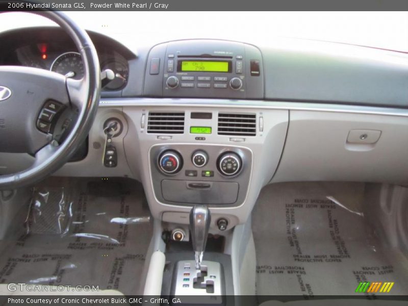 Powder White Pearl / Gray 2006 Hyundai Sonata GLS