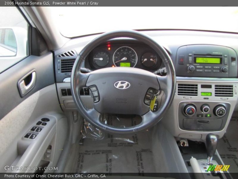 Powder White Pearl / Gray 2006 Hyundai Sonata GLS