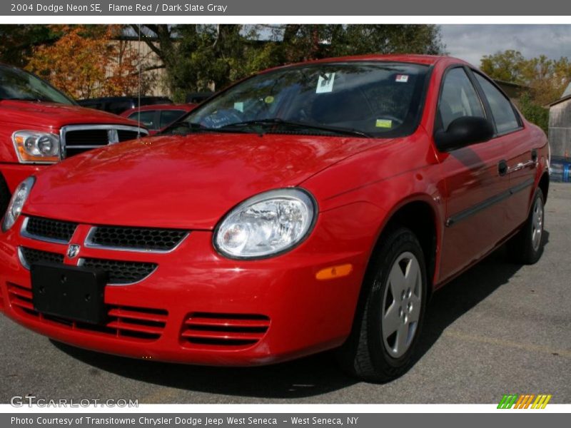 Flame Red / Dark Slate Gray 2004 Dodge Neon SE