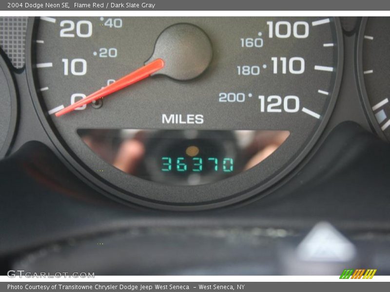 Flame Red / Dark Slate Gray 2004 Dodge Neon SE