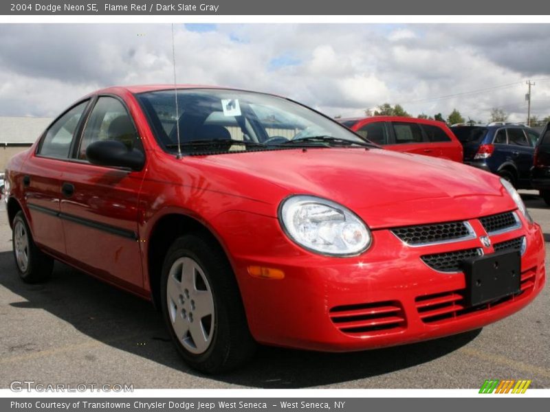 Flame Red / Dark Slate Gray 2004 Dodge Neon SE