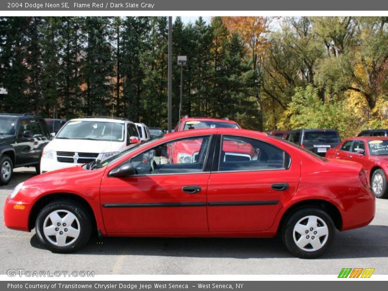 Flame Red / Dark Slate Gray 2004 Dodge Neon SE