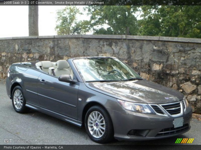 Smoke Beige Metallic / Parchment 2008 Saab 9-3 2.0T Convertible