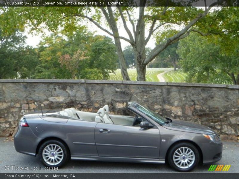 Smoke Beige Metallic / Parchment 2008 Saab 9-3 2.0T Convertible