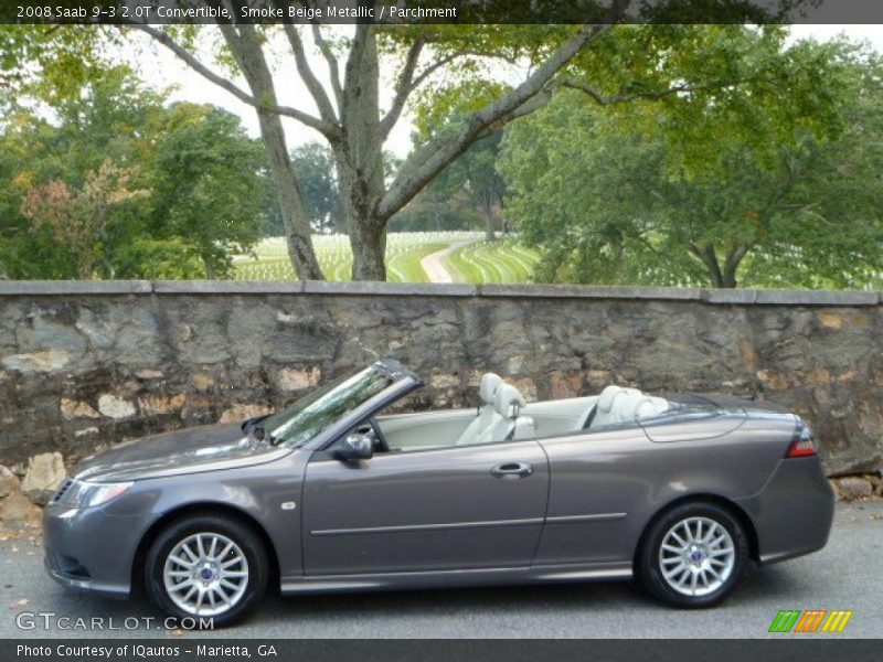 Smoke Beige Metallic / Parchment 2008 Saab 9-3 2.0T Convertible