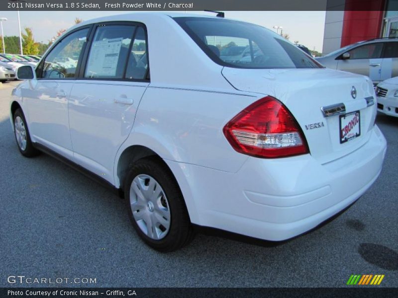 Fresh Powder White / Charcoal 2011 Nissan Versa 1.8 S Sedan