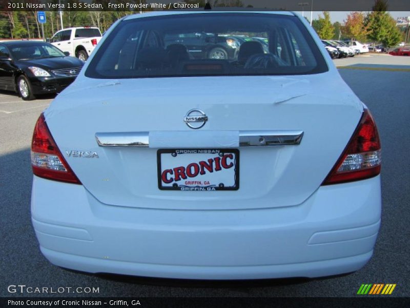 Fresh Powder White / Charcoal 2011 Nissan Versa 1.8 S Sedan