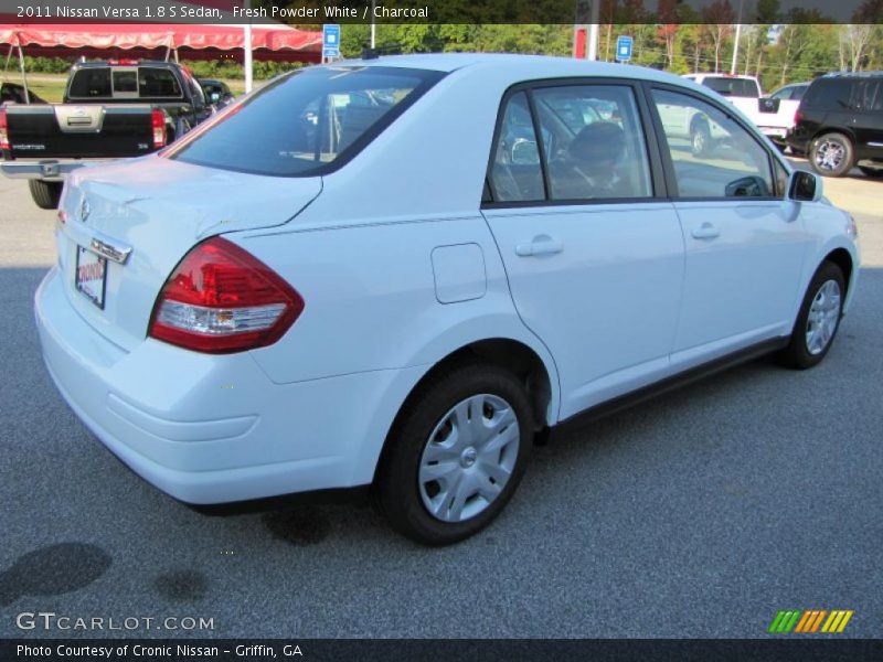 Fresh Powder White / Charcoal 2011 Nissan Versa 1.8 S Sedan