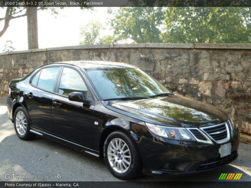 Black / Parchment 2008 Saab 9-3 2.0T Sport Sedan