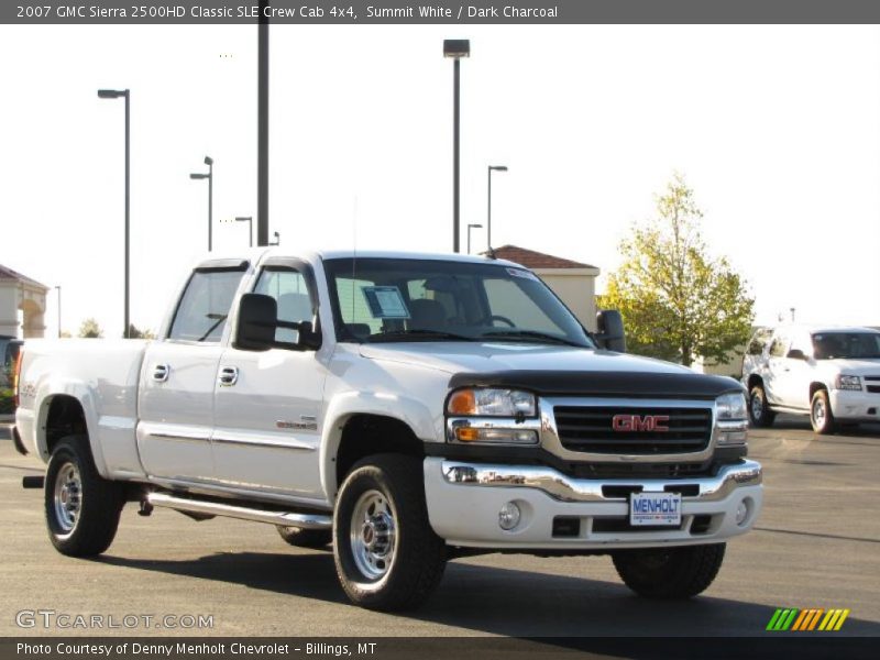 Summit White / Dark Charcoal 2007 GMC Sierra 2500HD Classic SLE Crew Cab 4x4