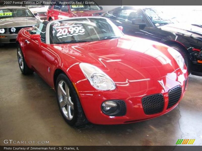 Aggressive Red / Ebony 2007 Pontiac Solstice GXP Roadster