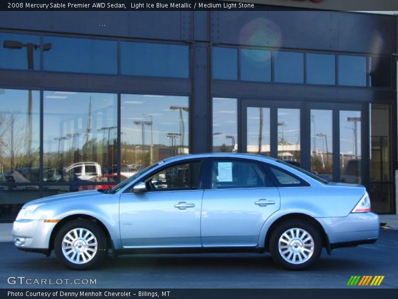 Light Ice Blue Metallic / Medium Light Stone 2008 Mercury Sable Premier AWD Sedan