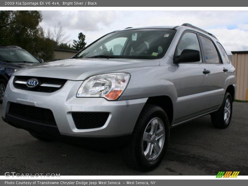 Bright Silver / Black 2009 Kia Sportage EX V6 4x4