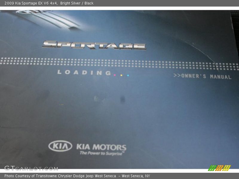 Bright Silver / Black 2009 Kia Sportage EX V6 4x4