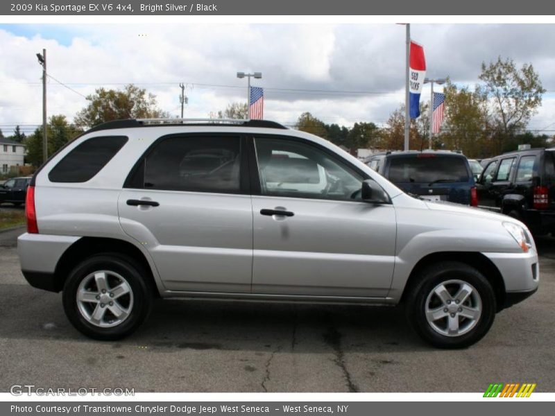 Bright Silver / Black 2009 Kia Sportage EX V6 4x4