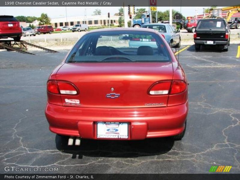 Cayenne Red Metallic / Gray 1998 Chevrolet Cavalier Sedan
