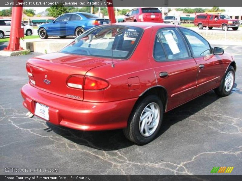 Cayenne Red Metallic / Gray 1998 Chevrolet Cavalier Sedan