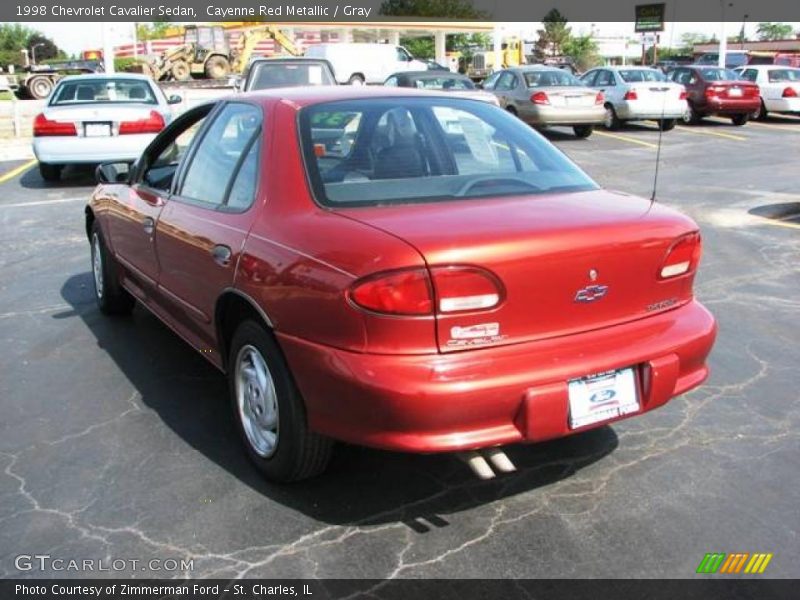 Cayenne Red Metallic / Gray 1998 Chevrolet Cavalier Sedan