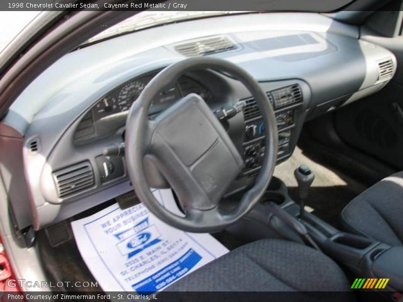 Cayenne Red Metallic / Gray 1998 Chevrolet Cavalier Sedan