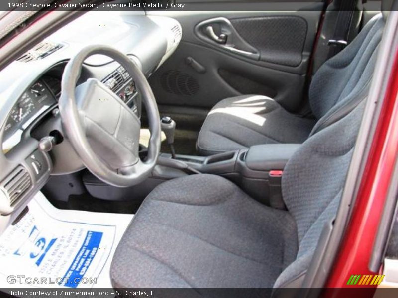 Cayenne Red Metallic / Gray 1998 Chevrolet Cavalier Sedan