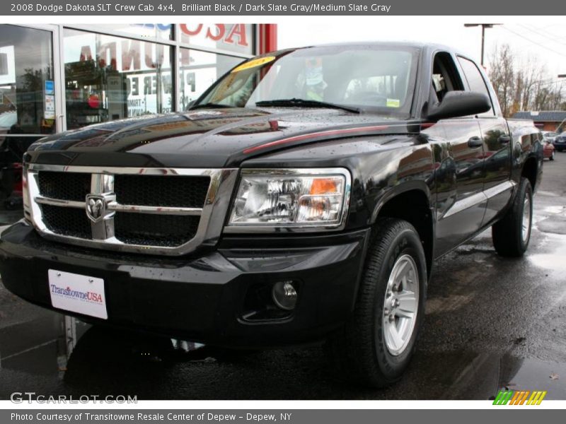 Brilliant Black / Dark Slate Gray/Medium Slate Gray 2008 Dodge Dakota SLT Crew Cab 4x4
