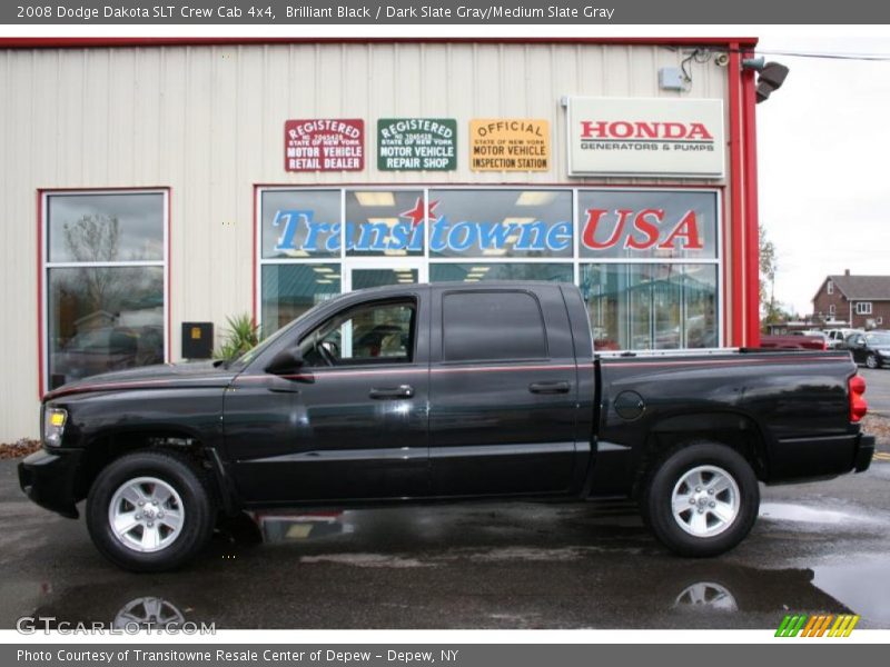 Brilliant Black / Dark Slate Gray/Medium Slate Gray 2008 Dodge Dakota SLT Crew Cab 4x4