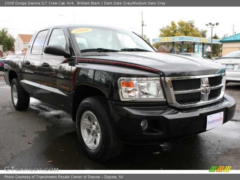 Brilliant Black / Dark Slate Gray/Medium Slate Gray 2008 Dodge Dakota SLT Crew Cab 4x4