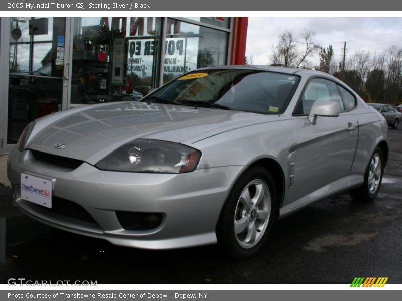 Sterling Silver / Black 2005 Hyundai Tiburon GS