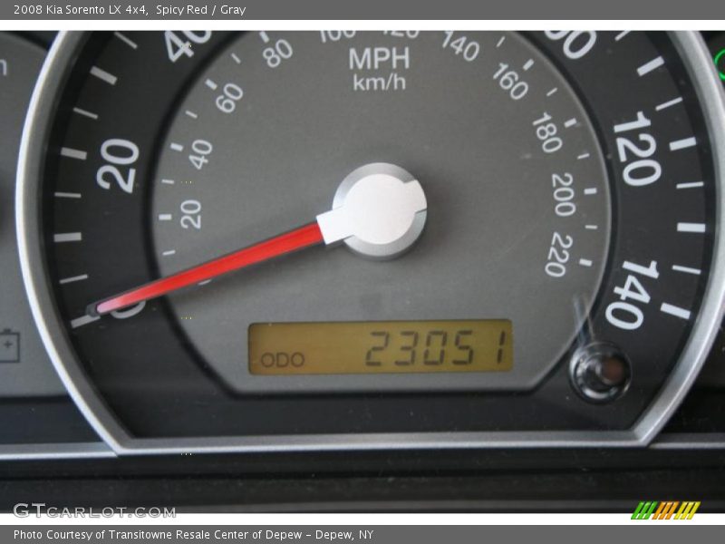 Spicy Red / Gray 2008 Kia Sorento LX 4x4