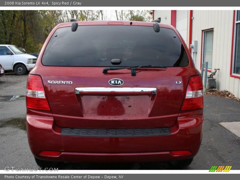 Spicy Red / Gray 2008 Kia Sorento LX 4x4